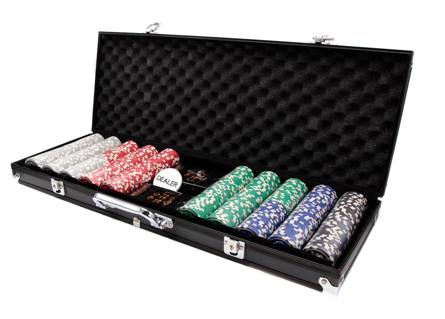 Фабрика Покера Набор из 500 фишек для покера с номиналом в кейсе