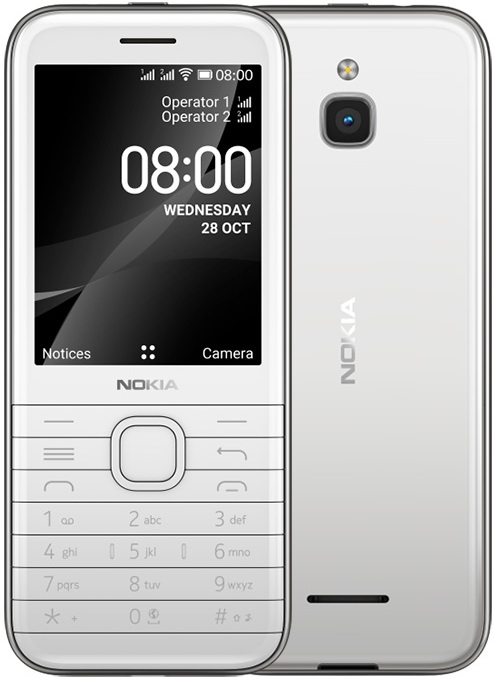 

Мобильный телефон Nokia, 8000 4G (белый)