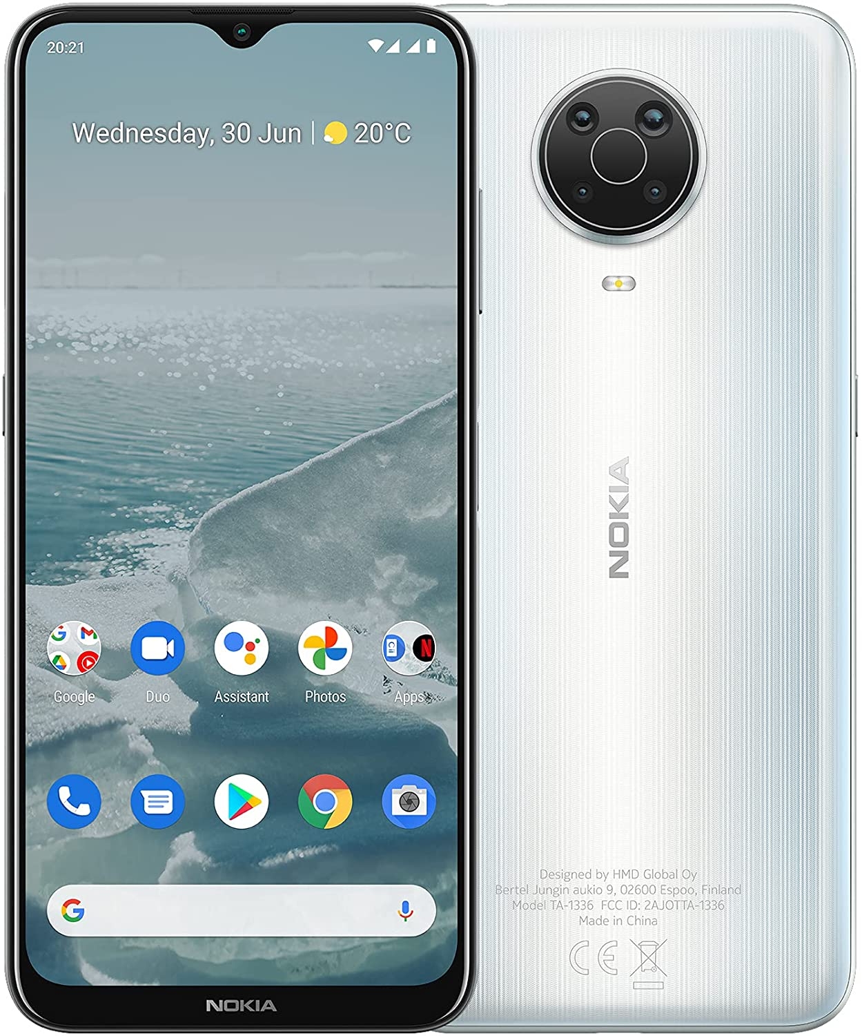 

Смартфон Nokia, G20 4/128GB (серебристый)