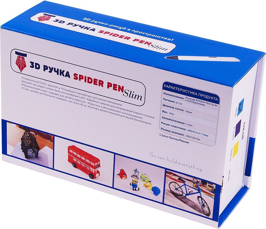 Spider Pen 3D ручка SLIM, с Oled-дисплеем