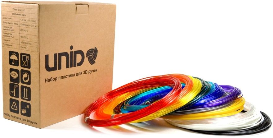 Unid Набор пластика для 3D-ручек PRO-12