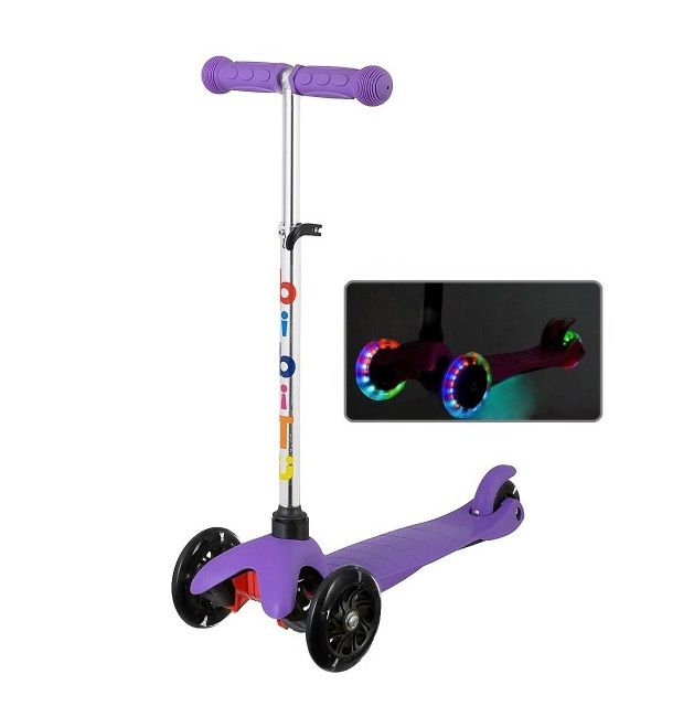 BiBiTu Самокат Jay со светящимися колесами и регулировкой руля 