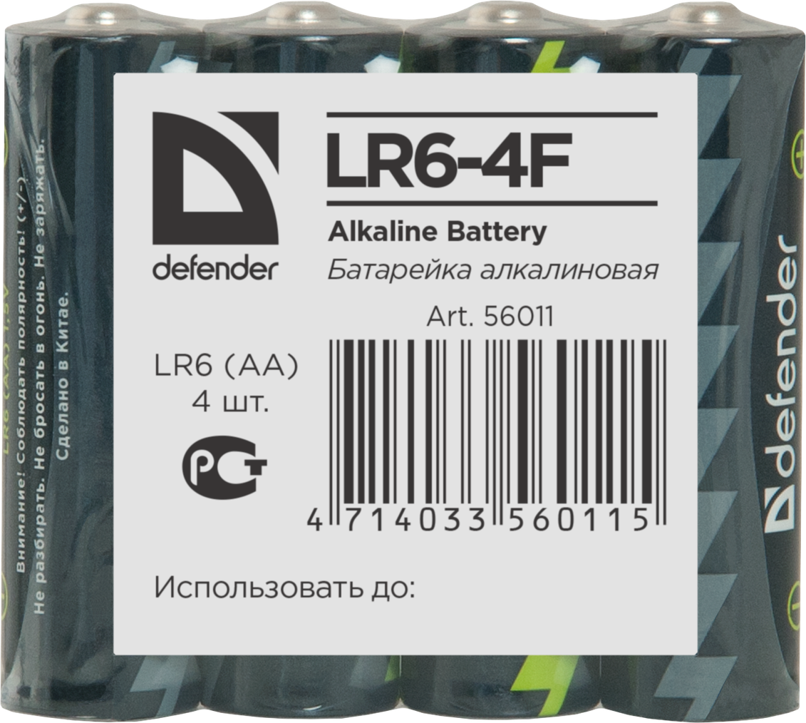Defender Батарейка алкалиновая LR6-4F AA
