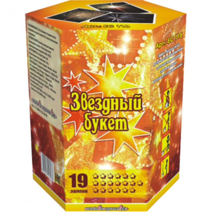 

Батарея салютов "Звездный букет" 19 х 1,2"
