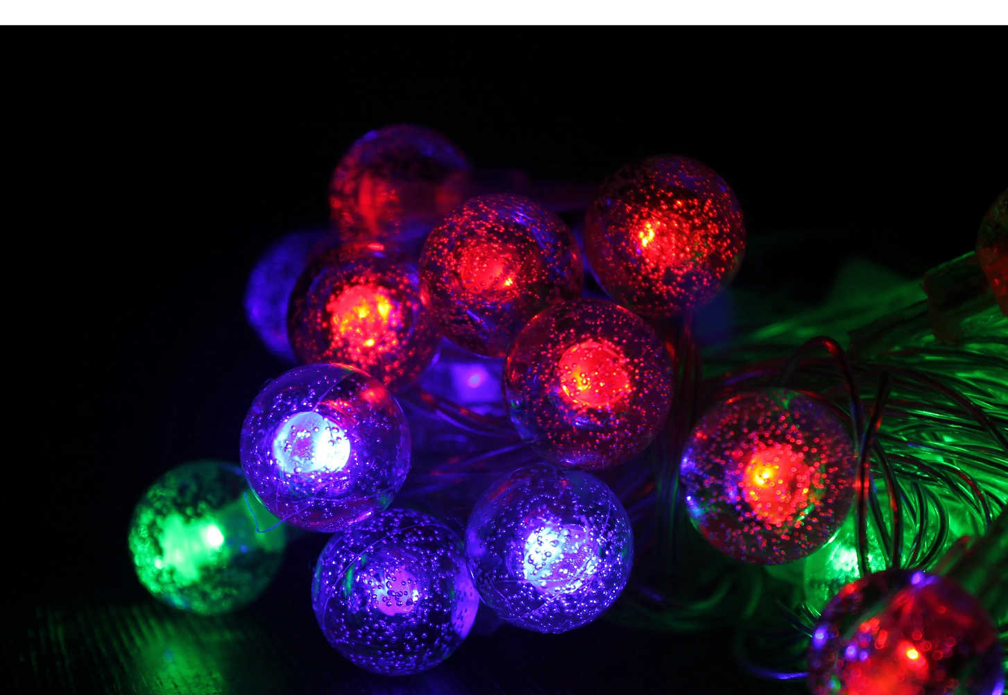 YIWU Электрогирлянда шарики с эффектом пузырьков, интерьерная 20 м., мультицвет