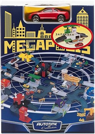 Autotime Игровой набор MEGAPOLIS "Заправка" (76750W-RUS)