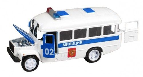 Технопарк Модель "КАВЗ 3976-автобус" милиция (СТ10-069-3)