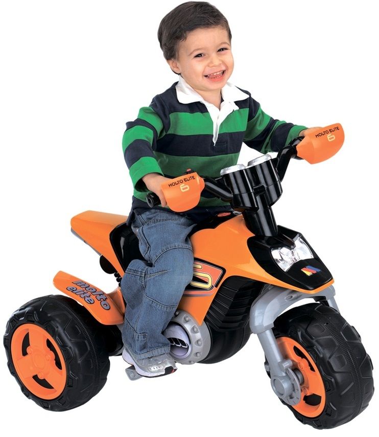 Полесье Мотоцикл Molto Elite 6 на аккумуляторе 6 V (Оранжевый) (трехколесный)