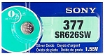 Sony Батарейки SR626SWN-PB, 1 шт.