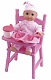 Dolls World  Пупс "Фрея" 25 см. мягкая с аксессуарами:стул,чашка,миска,ложка,вилка 