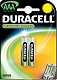 Duracell Аккумуляторы AAA, 2 шт. (HR03-2BL, 800 мАh)