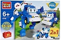 Город мастеров Конструктор 2 в 1 "Robocar Poli. Робот-полицейская машина" 90 деталей