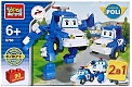 Город мастеров Конструктор 2 в 1 "Robocar Poli. Робот-полицейская машина" 90 деталей