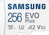 Samsung microSDXC Card 256GB EVO PLUS U3, V30, A2 + adapter