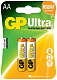 GP Батарейки Ultra Alkaline AA, 2 шт. (LR6)