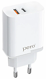 PERO Сетевое зарядное устройство TC05 PD 18W + USB-A Fast Charge
