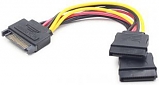 Gembird Переходник питания SATA-2xSATA CC-SATAM2F-01