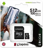 Kingston microSDXC 512GB SDCS2/512GB Canvas Select Plus + adapter