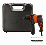 Black & Decker Ударная дрель Omega, 710 Вт, BEH710K-QS БЗП + набор сверел, кейс