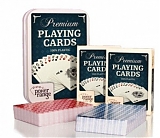 Poker Range Две колоды карт в жестяной коробке PR604