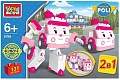 Город мастеров Конструктор 2 в 1 "Robocar Poli. Робот-девочка" 131 деталь