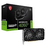 MSI GeForce RTX 4060 TI VENTUS 2X BLACK 8G OC 2580MHz PCI-E 4.0 8192MB 18000MHz 128bit HDMI 3xDisplayPort HDCP