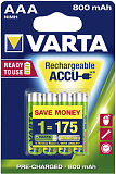 Varta Аккумуляторы AAA, 4 шт. (800 mAh, R2U)