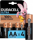 Duracell Батарейки AA Ultra, 4 шт. (LR06-4BL)