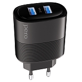 PERO Сетевое зарядное устройство TC08 AUTO MAX, 2USB, 3.4 А