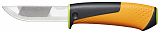 Fiskars Нож для тяжелых работ 1023619 [220х40мм; нерж; рашп; ножны-точилка; клипс]