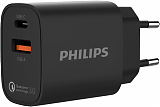 Philips Сетевое зарядное устройство DLC4317 USB+Type-C 1.5A+1.37A (PD), 20Вт