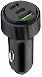 PERO Автомобильное зарядное устройство AC07 USB QC3.0 + 2Type-C PD, 66W