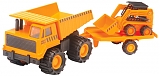 Soma Набор строительной техники "Карьерный грузовик + минипогрузчик Бобкэт" (18 см)