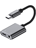 PERO Адаптер AD10 USB Type-C - USB Type-C/mini Jack 3.5