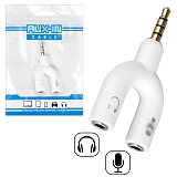 Isa Переходник-аудио N-101 (mini Jack 3.5mm) (под наушники + микрофон)