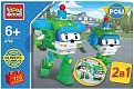 Город мастеров Конструктор 2 в 1 "Robocar Poli. Робот-вертолет" 114 деталей