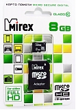 Mirex microSDHC Class 10 8GB + SD adapter