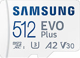 Samsung microSDXC Card 512GB EVO PLUS U3, V30, A2 + adapter