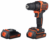 Black & Decker Аккумуляторная дрель-шуруповерт BDCDD186KB Li-Ion 1.54 А·ч 18 В х2 кейс 40 Н·м