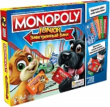 Hasbro Настольная игра "Монополия для детей, электронный банк" (Monopoly Junior electronic banking), с банковскими картами