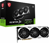 MSI GeForce RTX 4070 Ti VENTUS 3X 12G OC 2655MHz PCI-E 4.0 12288MB 21000MHz 192bit HDMI 3xDisplayPort HDCP 602-V513-04S