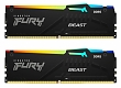 Kingston FURY Beast Black RGB 16Gb PC41600 5200MHz DDR5 KIT2 KF552C40BBAK2-16