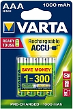Varta Аккумуляторы AAA (1000 mAh R2U, 4шт)