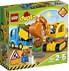 Lego Конструктор Duplo "Грузовик и гусеничный экскаватор" 28 деталей