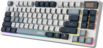Клавиатура MSI Forge GK600 механическая беспроводная (белый/синий)