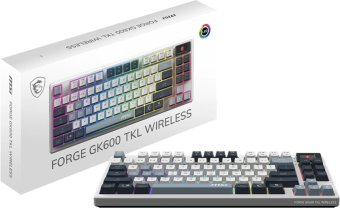 Клавиатура MSI Forge GK600 механическая беспроводная (белый/синий)
